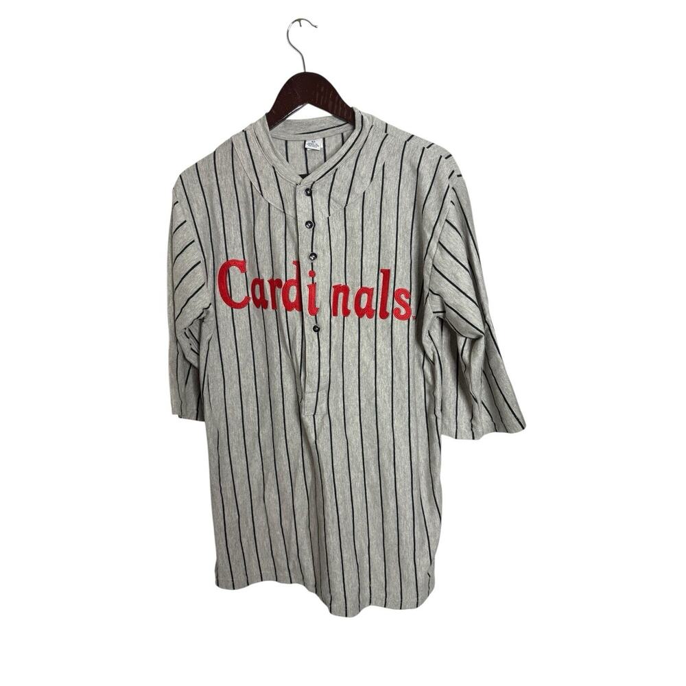St. Louis Cardinals MLB Promo Jersey XL Gray Pullover Sewn Logo Fabick 100 Years